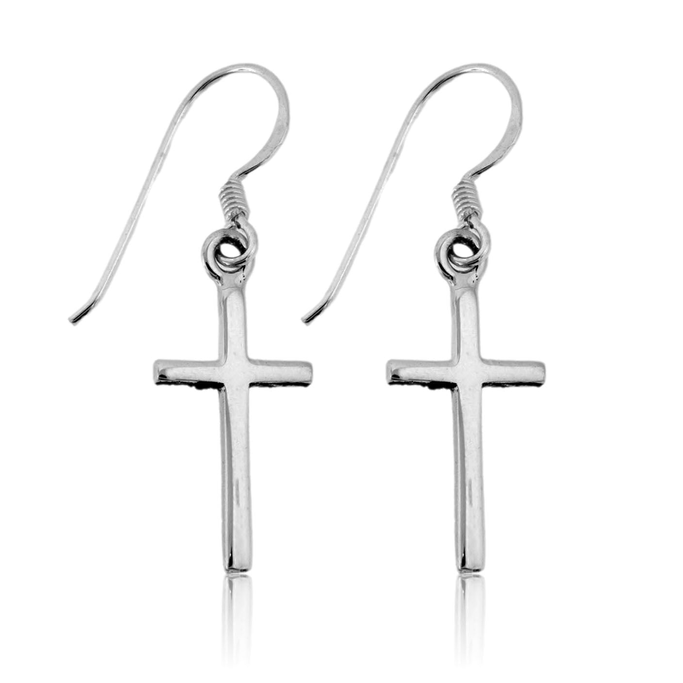 Sterling Silver Cross Dangle Earrings - Park City Jewelers