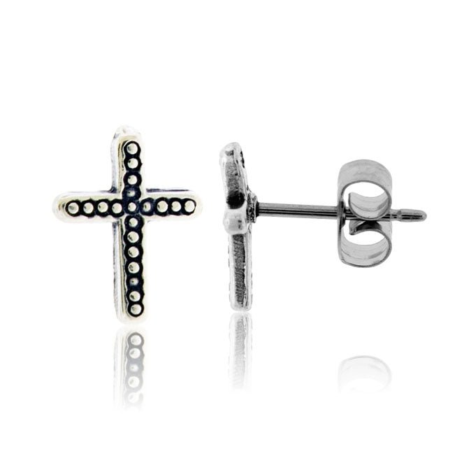 Sterling Silver Cross Post Earrings - Park City Jewelers