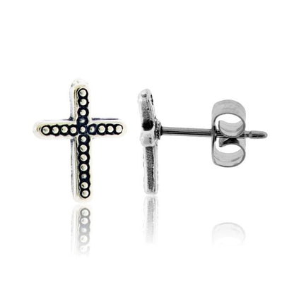 Sterling Silver Cross Post Earrings - Park City Jewelers