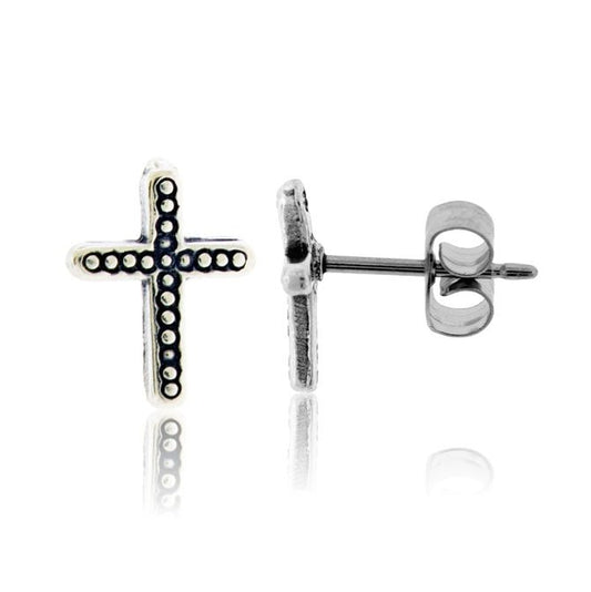 Sterling Silver Cross Post Earrings - Park City Jewelers