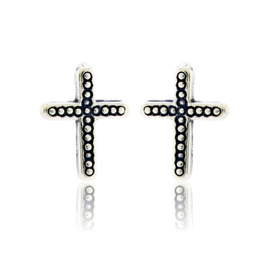 Sterling Silver Cross Post Earrings - Park City Jewelers