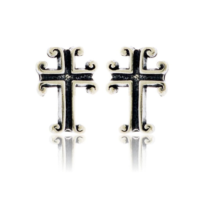 Sterling Silver Cross Post Earrings - Park City Jewelers