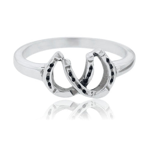 Sterling Silver Double Horseshoe Ring - Park City Jewelers