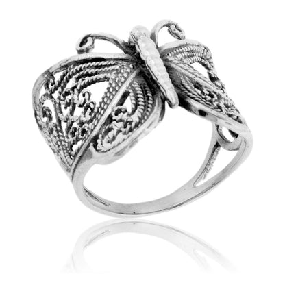 Sterling Silver Filigree Butterfly Ring - Park City Jewelers