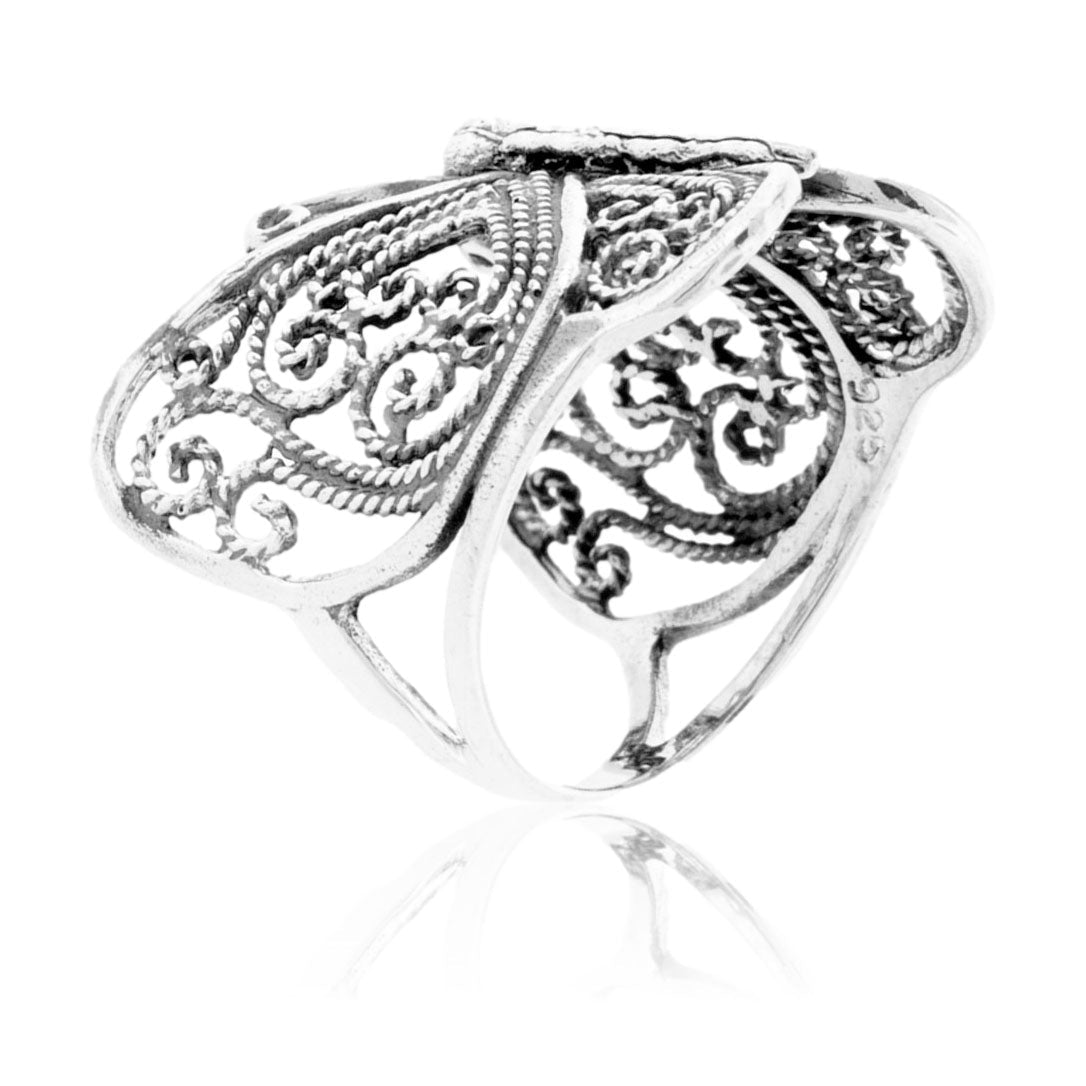 Sterling Silver Filigree Butterfly Ring - Park City Jewelers