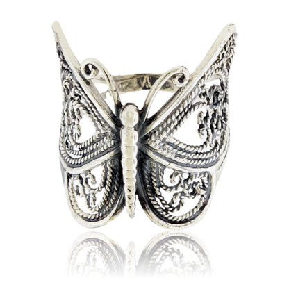 Sterling Silver Filigree Butterfly Ring - Park City Jewelers