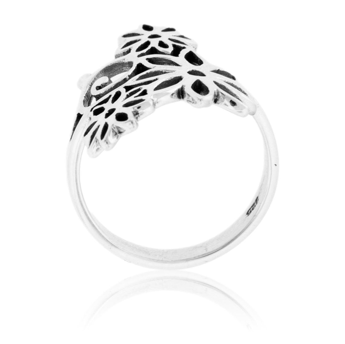 Sterling Silver Floral Pattern Ring - Park City Jewelers