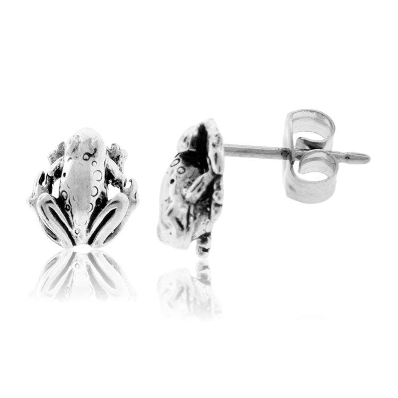 Sterling Silver Frog Post Earrings - Park City Jewelers