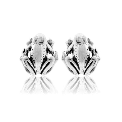 Sterling Silver Frog Post Earrings - Park City Jewelers
