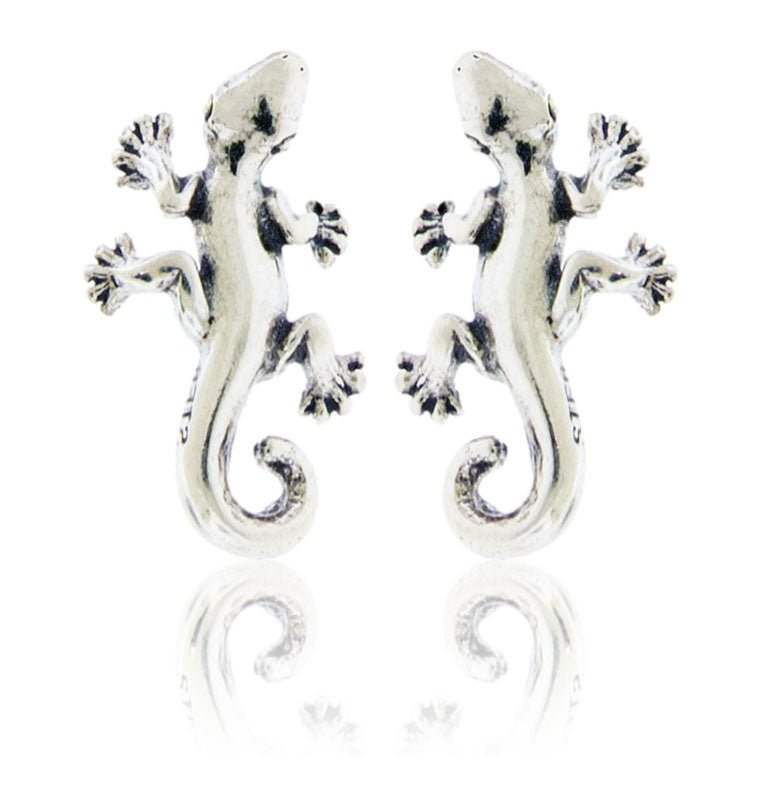Sterling Silver Gecko Post Earrings - Park City Jewelers