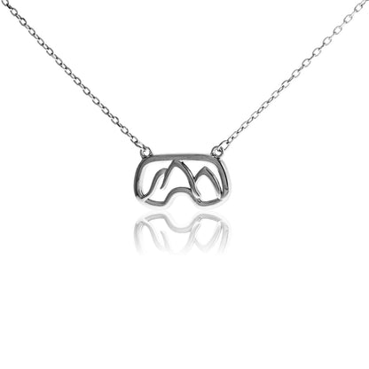 Sterling Silver Goggles Necklace - Park City Jewelers