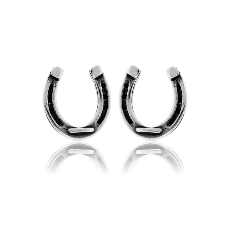 Sterling Silver Horseshoe Post Earrings - Park City Jewelers