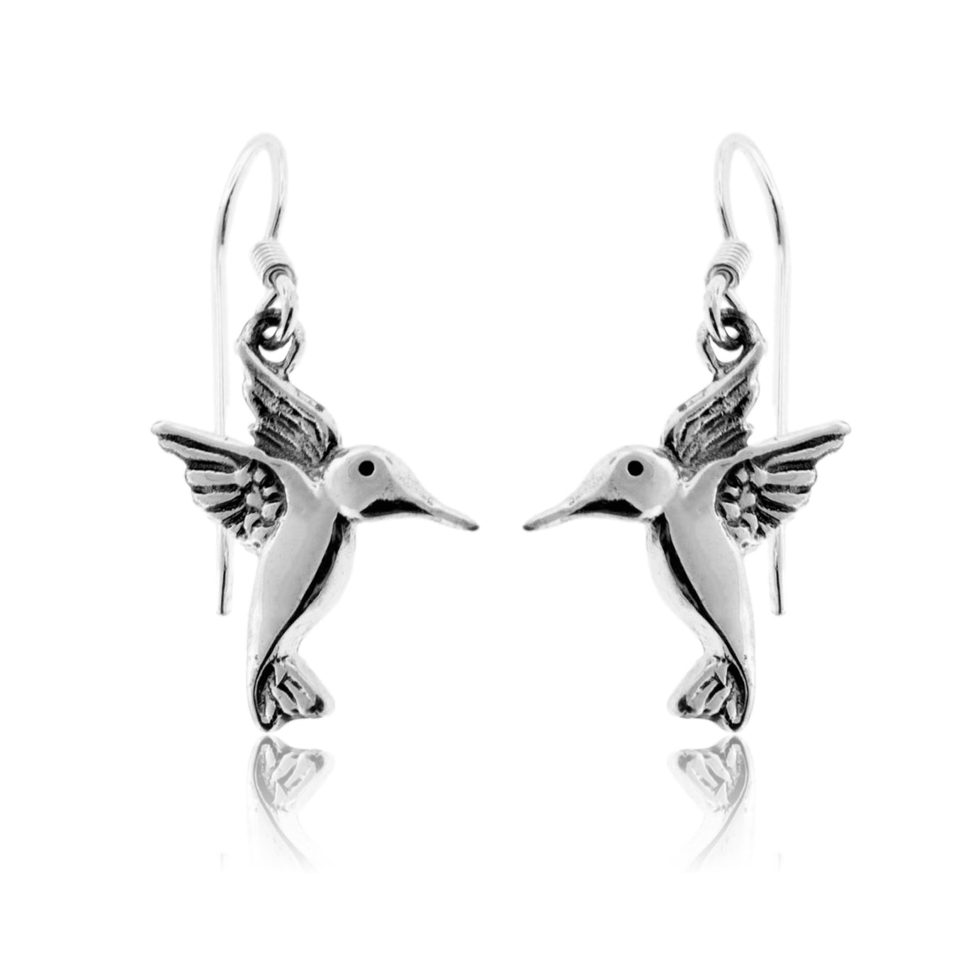 Sterling Silver Hummingbird Dangle Earrings - Park City Jewelers