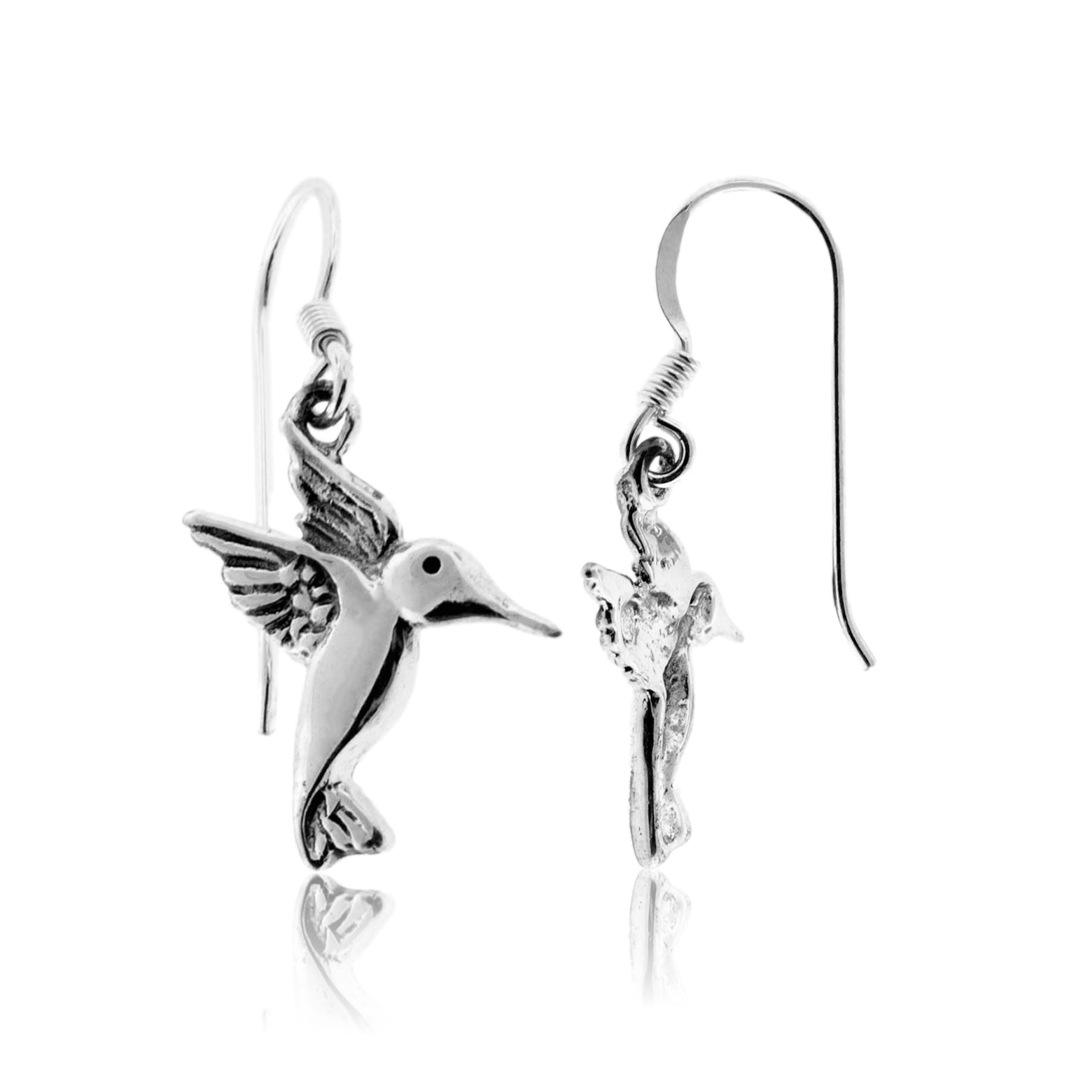 Sterling Silver Hummingbird Dangle Earrings - Park City Jewelers