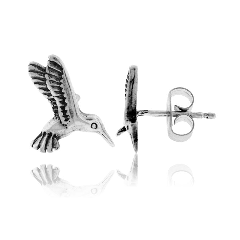 Sterling Silver Hummingbird Post Earrings - Park City Jewelers