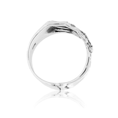 Sterling Silver Larger Skull Hand Ring - Park City Jewelers