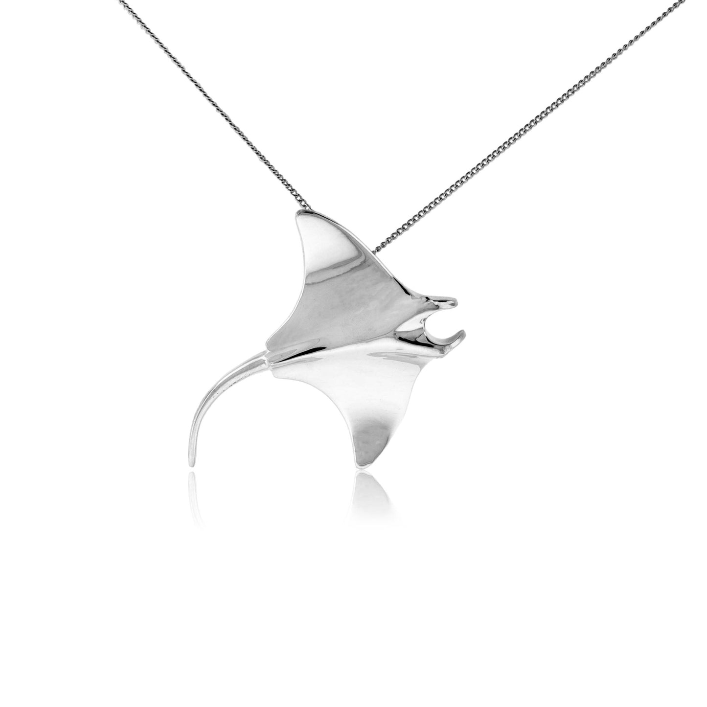Sterling Silver Manta Ray Pendant - Park City Jewelers