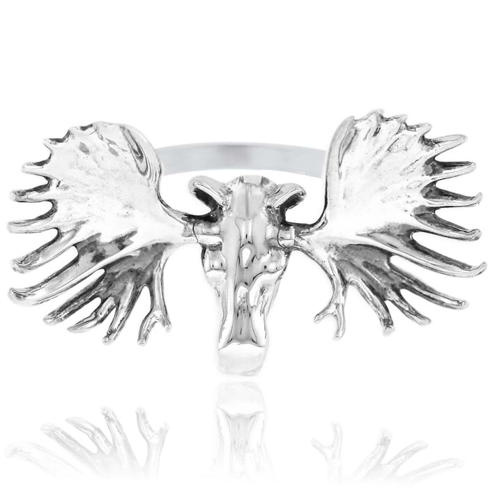 Sterling Silver Moose Head Ring - Park City Jewelers