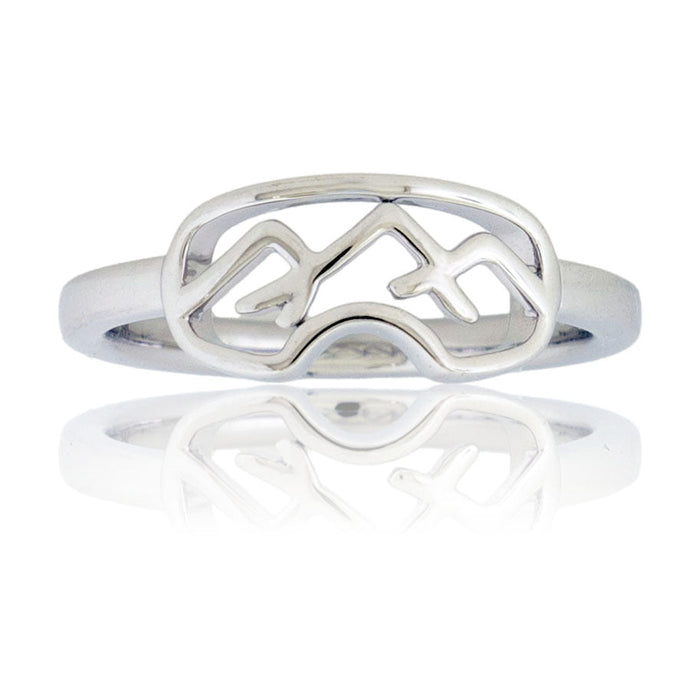 Sterling Silver or Gold Goggles Ring - Park City Jewelers