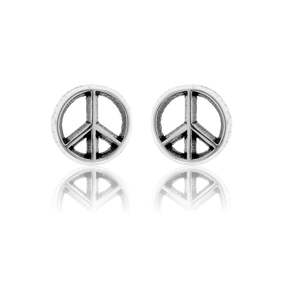 Sterling Silver Peace Sign Earrings - Park City Jewelers