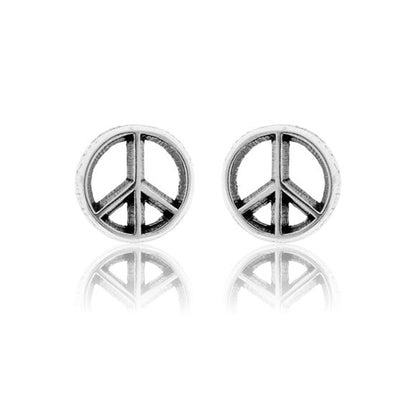 Sterling Silver Peace Sign Earrings - Park City Jewelers