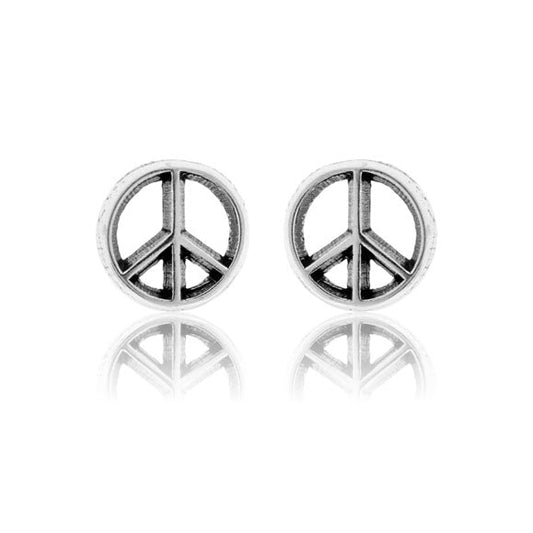 Sterling Silver Peace Sign Earrings - Park City Jewelers