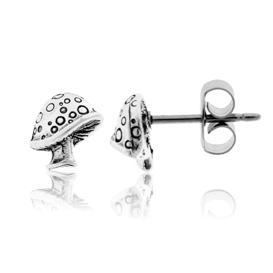Sterling Silver Small Mushroom Post Earrings - Park City Jewelers