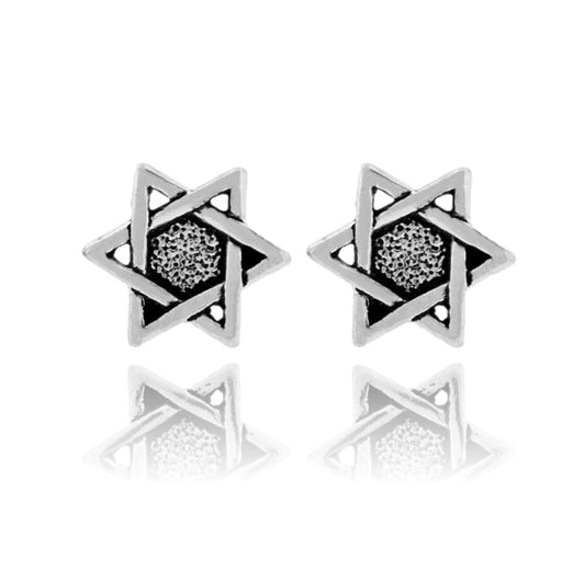Sterling Silver Star of David Stud Earrings - Park City Jewelers