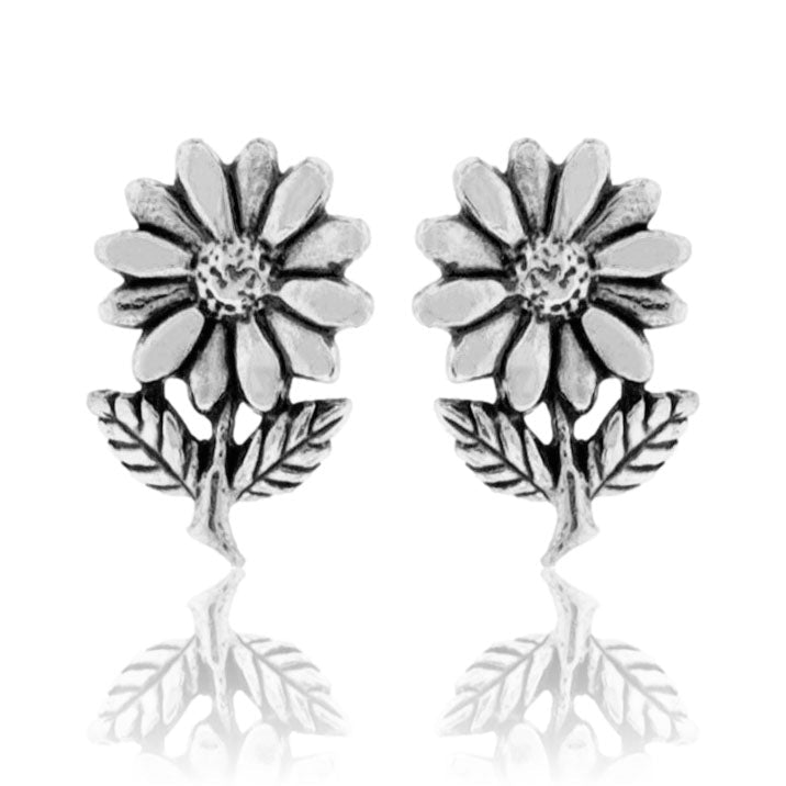 Sterling Silver Sunflower Earrings - Park City Jewelers