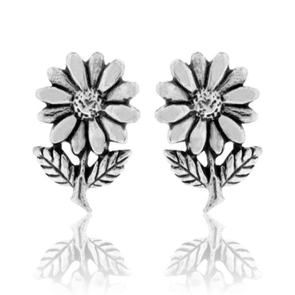 Sterling Silver Sunflower Earrings - Park City Jewelers