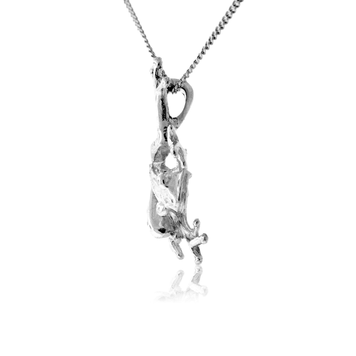 Sterling Silver Textured Frog Pendant - Park City Jewelers