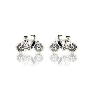 Sterling Silver Tiny Bike Stud Earrings - Park City Jewelers