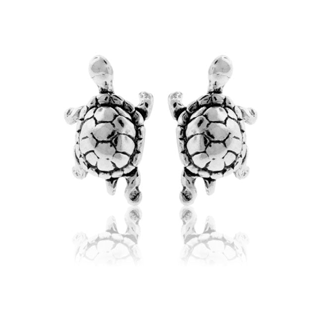 Sterling Silver Turtle Stud Earrings - Park City Jewelers