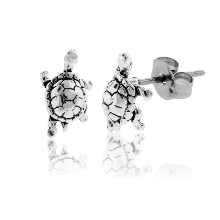 Sterling Silver Turtle Stud Earrings - Park City Jewelers
