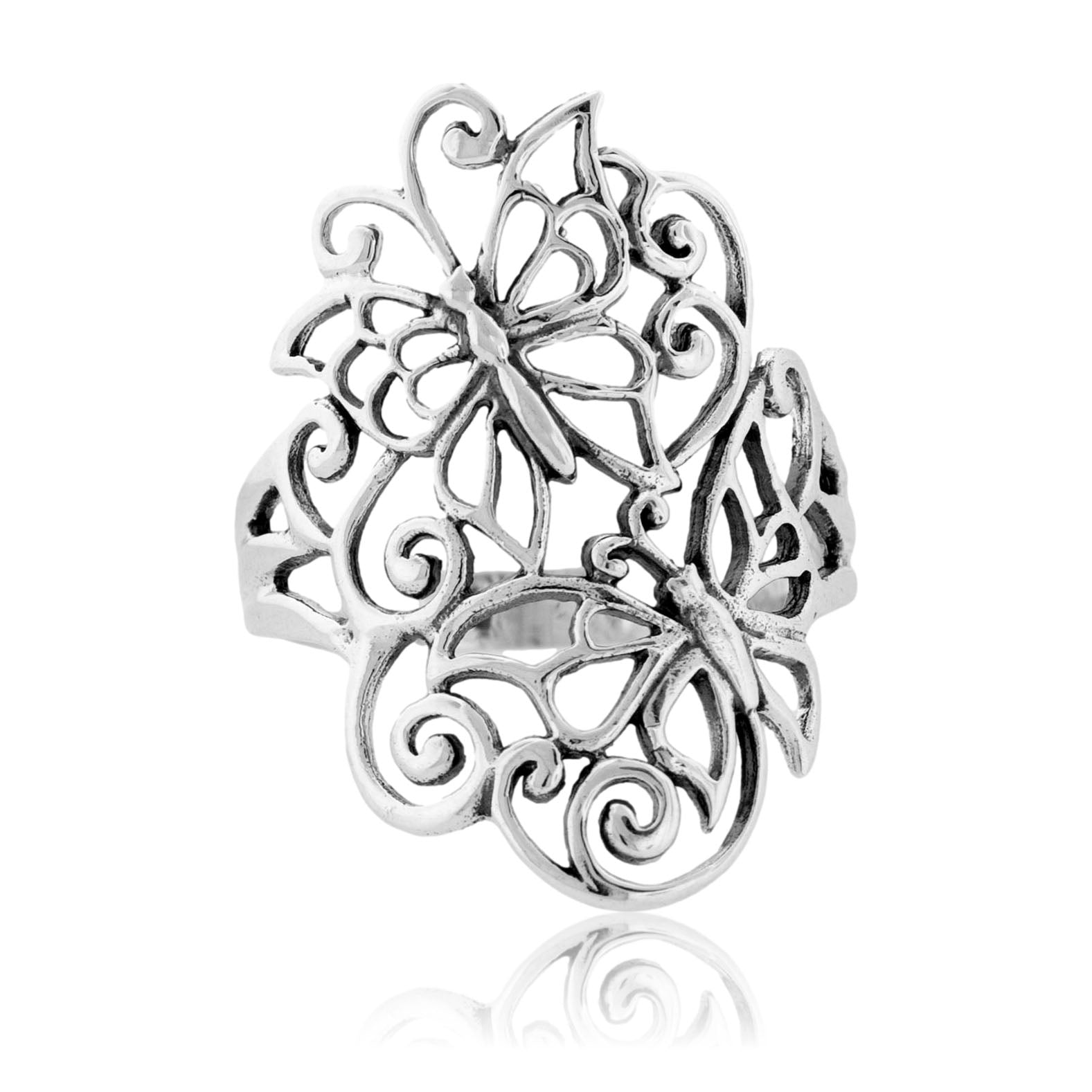 Sterling Silver Two Butterfly Ring - Park City Jewelers