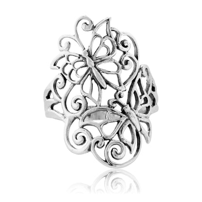 Sterling Silver Two Butterfly Ring - Park City Jewelers