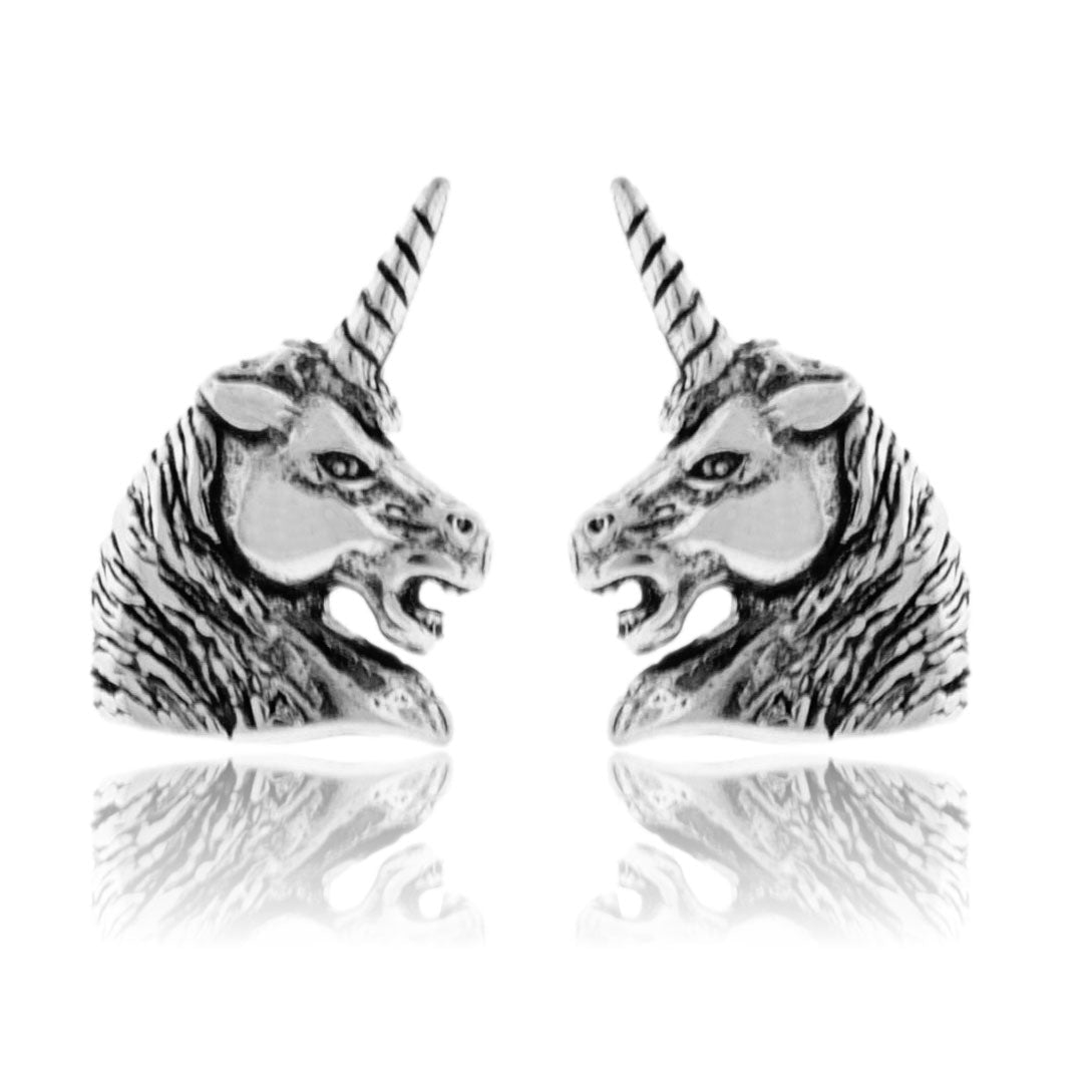 Sterling Silver Unicorn Post Earrings - Park City Jewelers