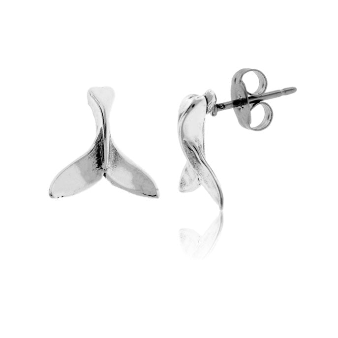 Sterling Silver Whale Tail Earrings - Park City Jewelers
