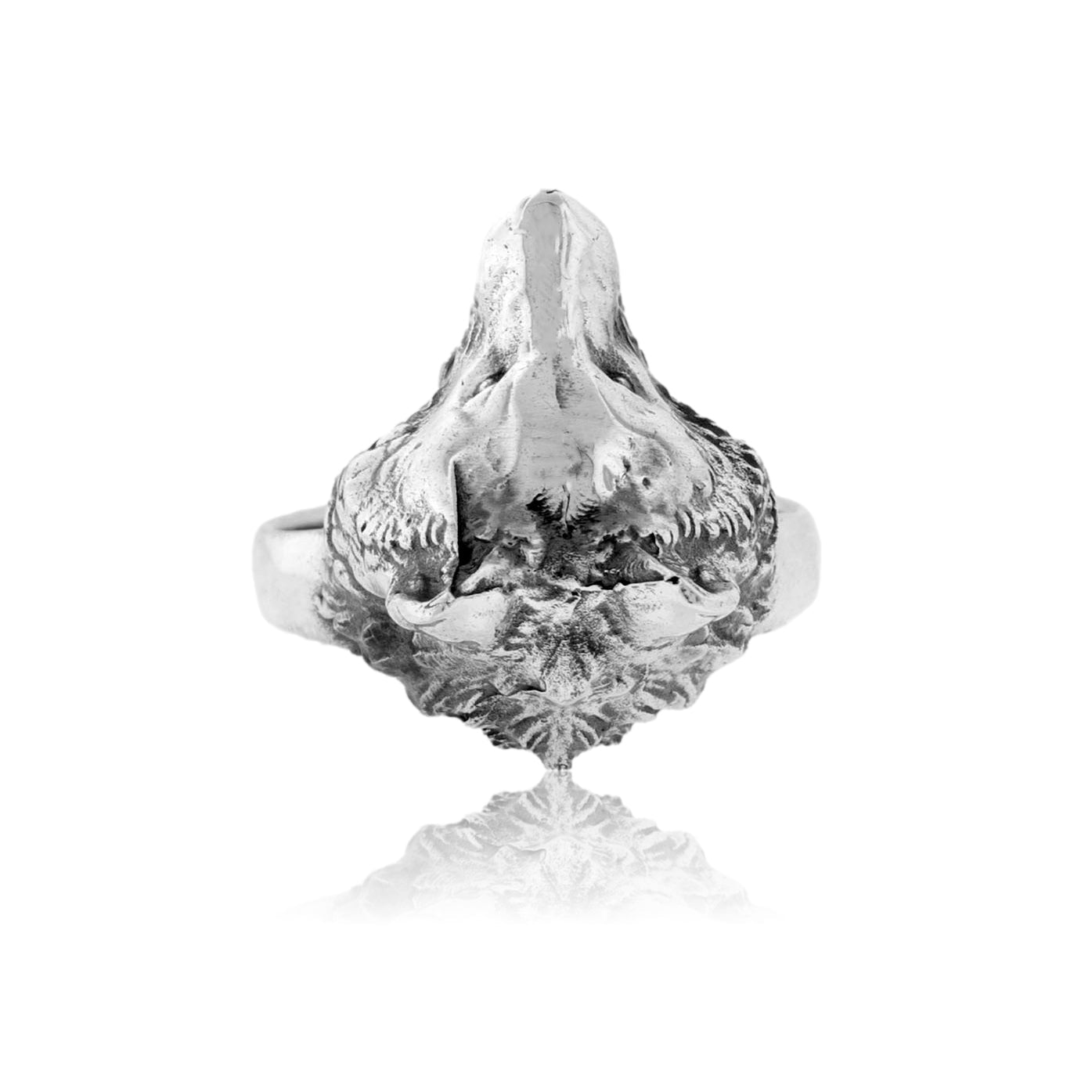 Sterling Silver Wolf Face Ring - Park City Jewelers