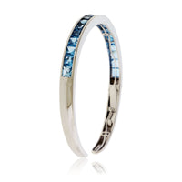 Swiss to London Blue Topaz Gradient Bangle Bracelet - Park City Jewelers