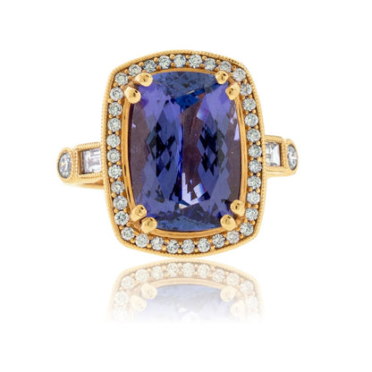 Tanzanite and Diamond Accented Ring - Park City Jewelers