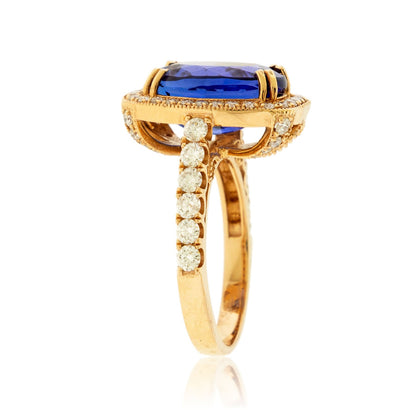 Tanzanite and Diamond Accented Ring - Park City Jewelers