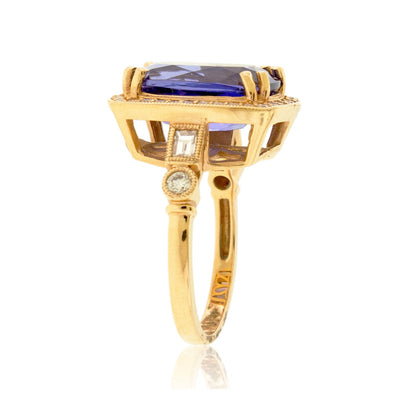 Tanzanite and Diamond Accented Ring - Park City Jewelers