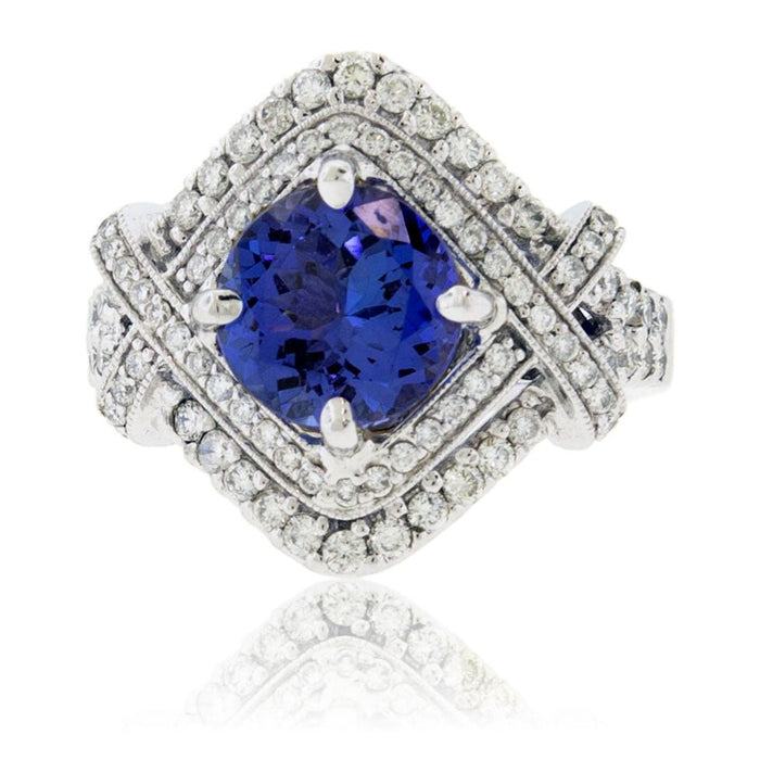 Tanzanite and Diamond Art Deco Style Ring - Park City Jewelers