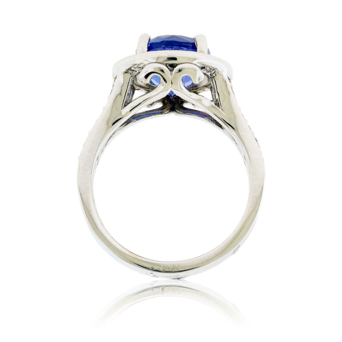 Tanzanite and Diamond Halo Accented Ring - Park City Jewelers
