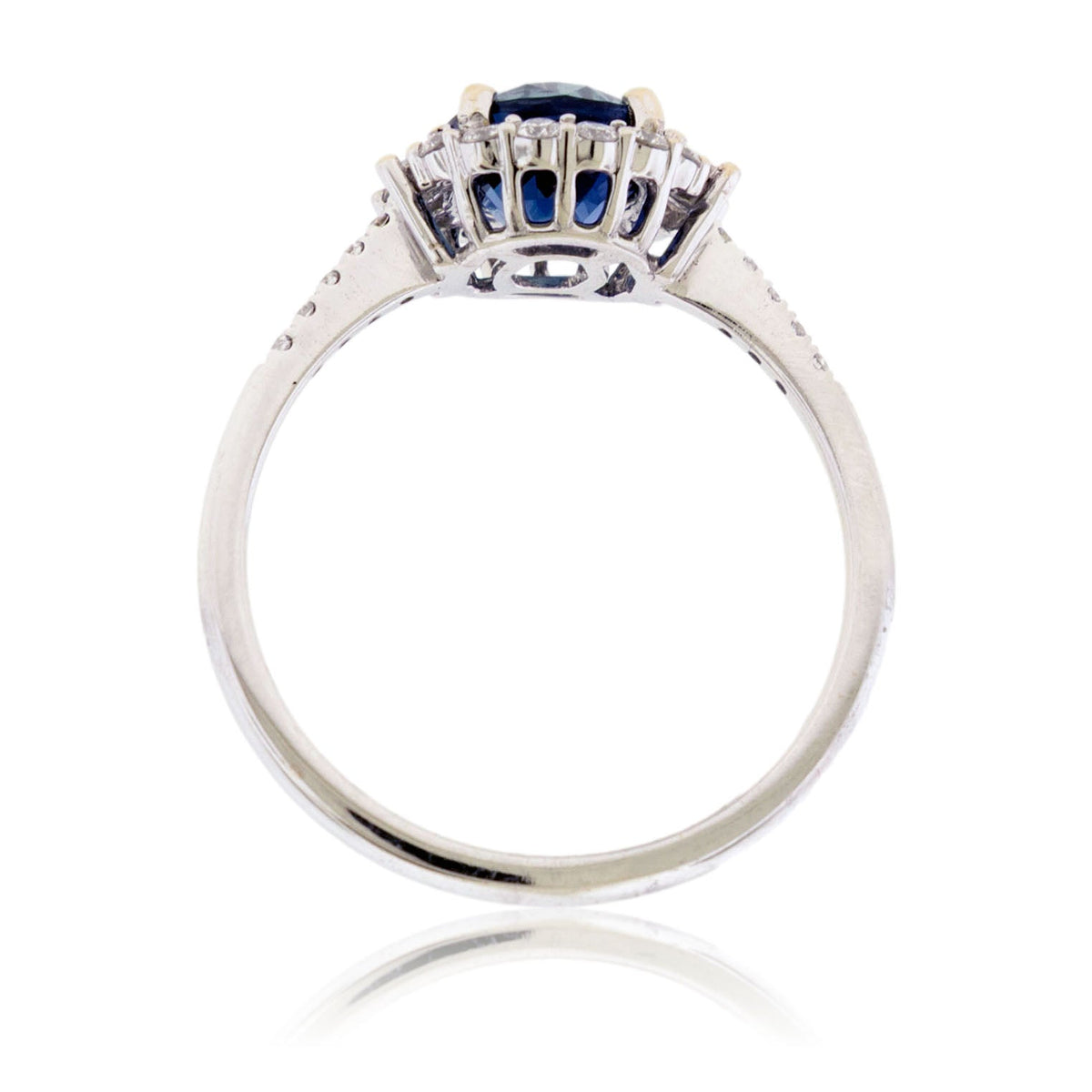 Teal Sapphire and Diamond Ring - Park City Jewelers