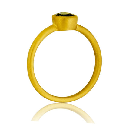 Teal Sapphire Bezel Ring - Park City Jewelers