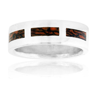 Three Piece Dinosaur Bone Inlay Ring - Park City Jewelers