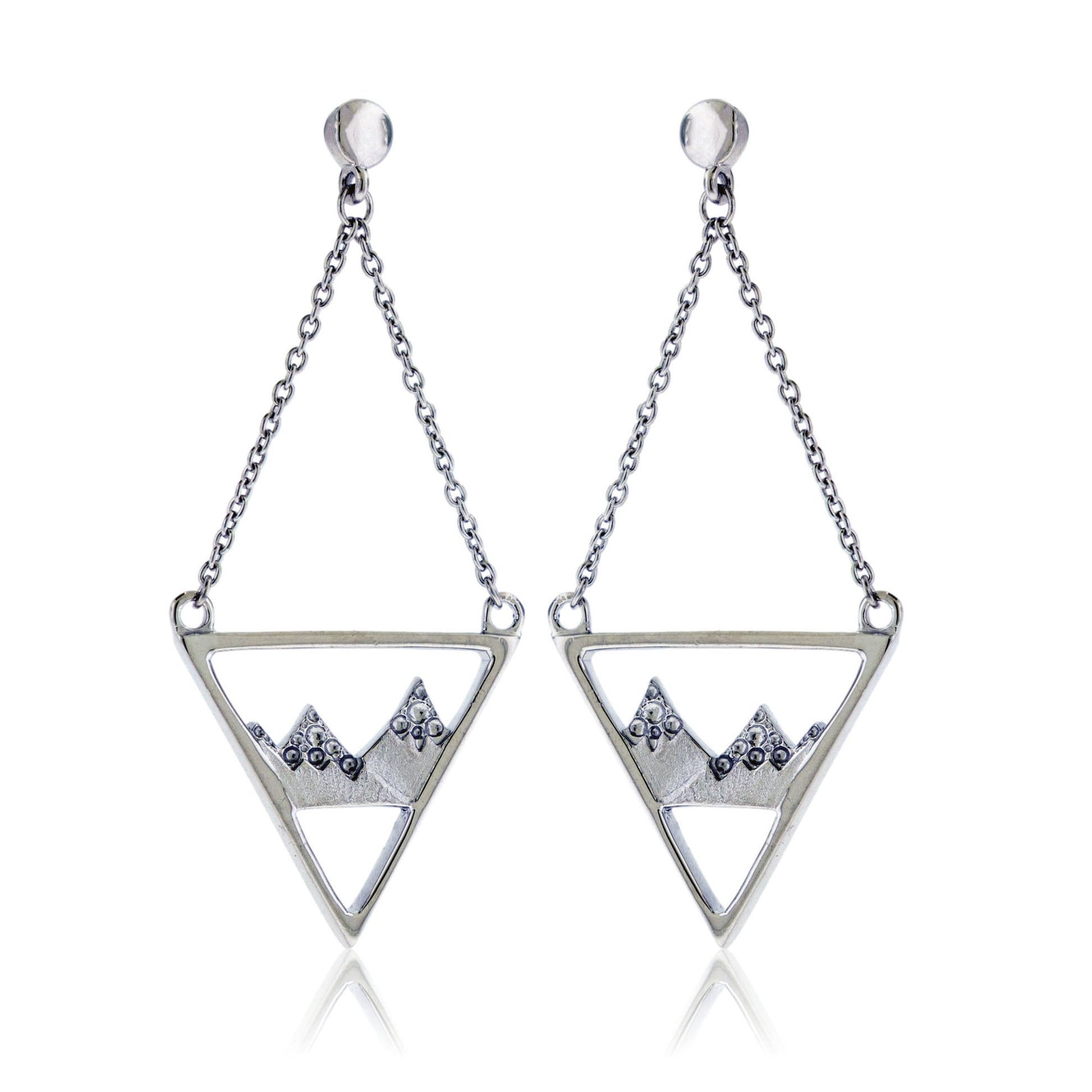 Triangle Mountain Peak Dangle Style Earrings - Park City Jewelers
