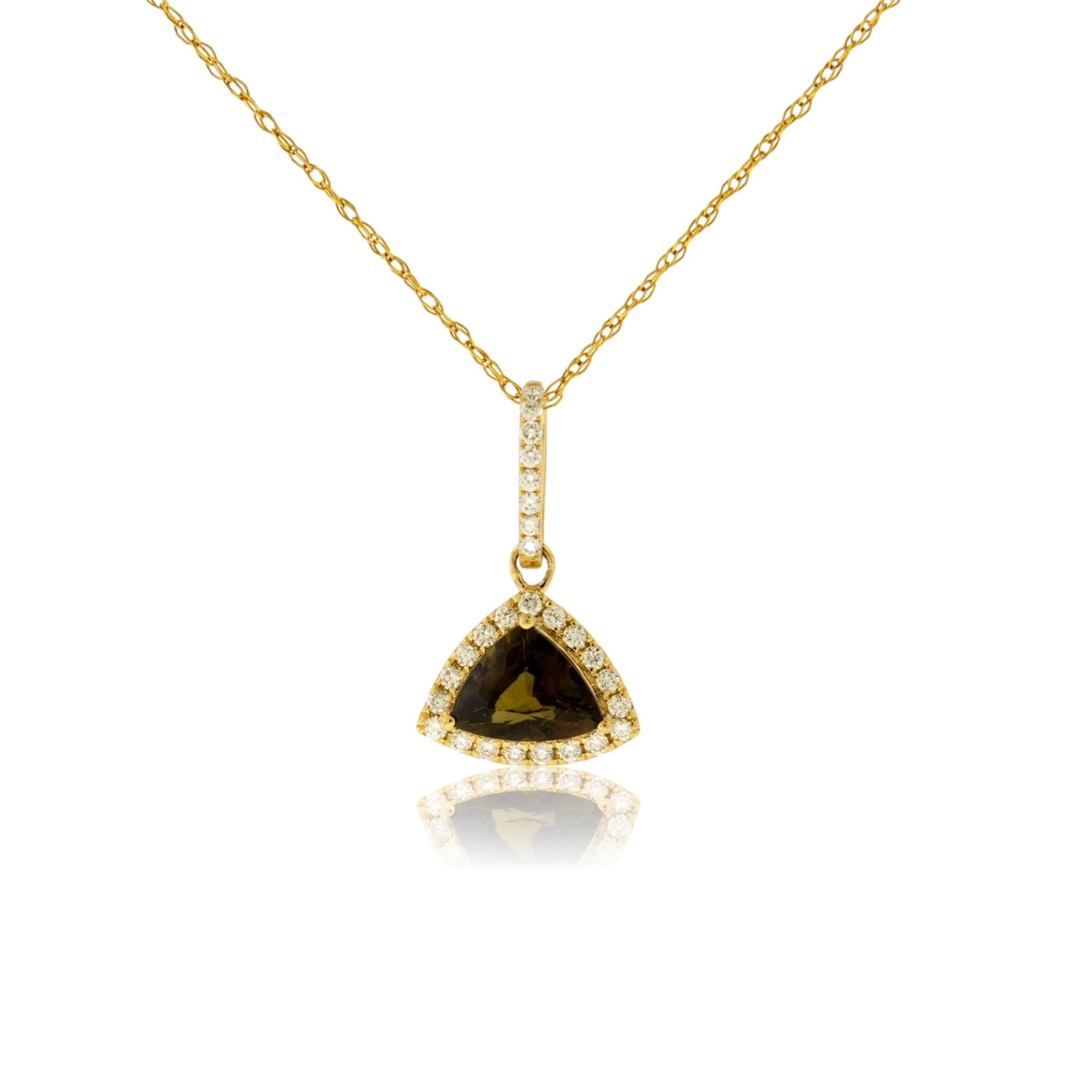 Trillian Alexandrite & Diamond Halo Accented Pendant - Park City Jewelers